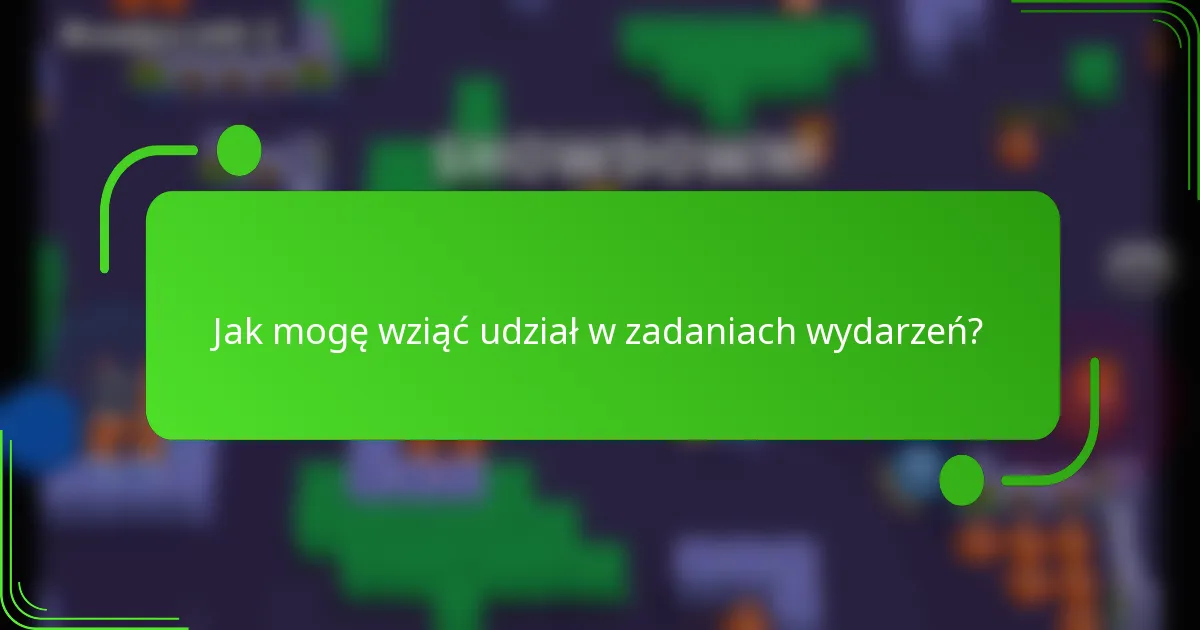 Jak mogę wziąć udział w zadaniach wydarzeń?