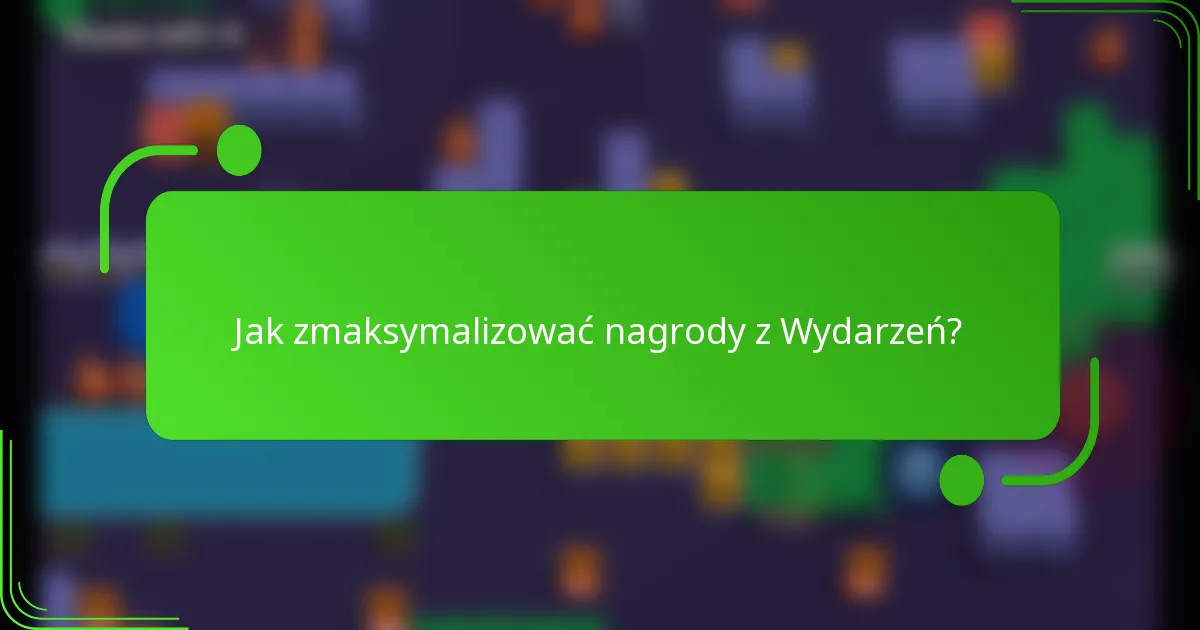 Jak zmaksymalizować nagrody z Wydarzeń?