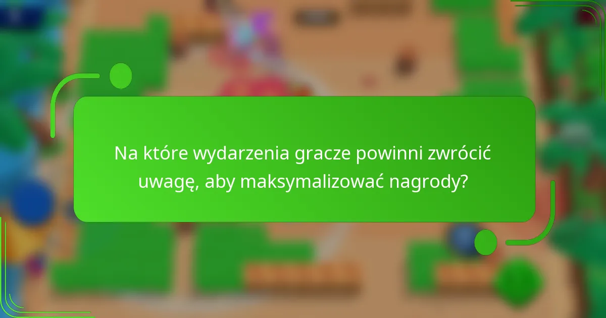 Na które wydarzenia gracze powinni zwrócić uwagę, aby maksymalizować nagrody?